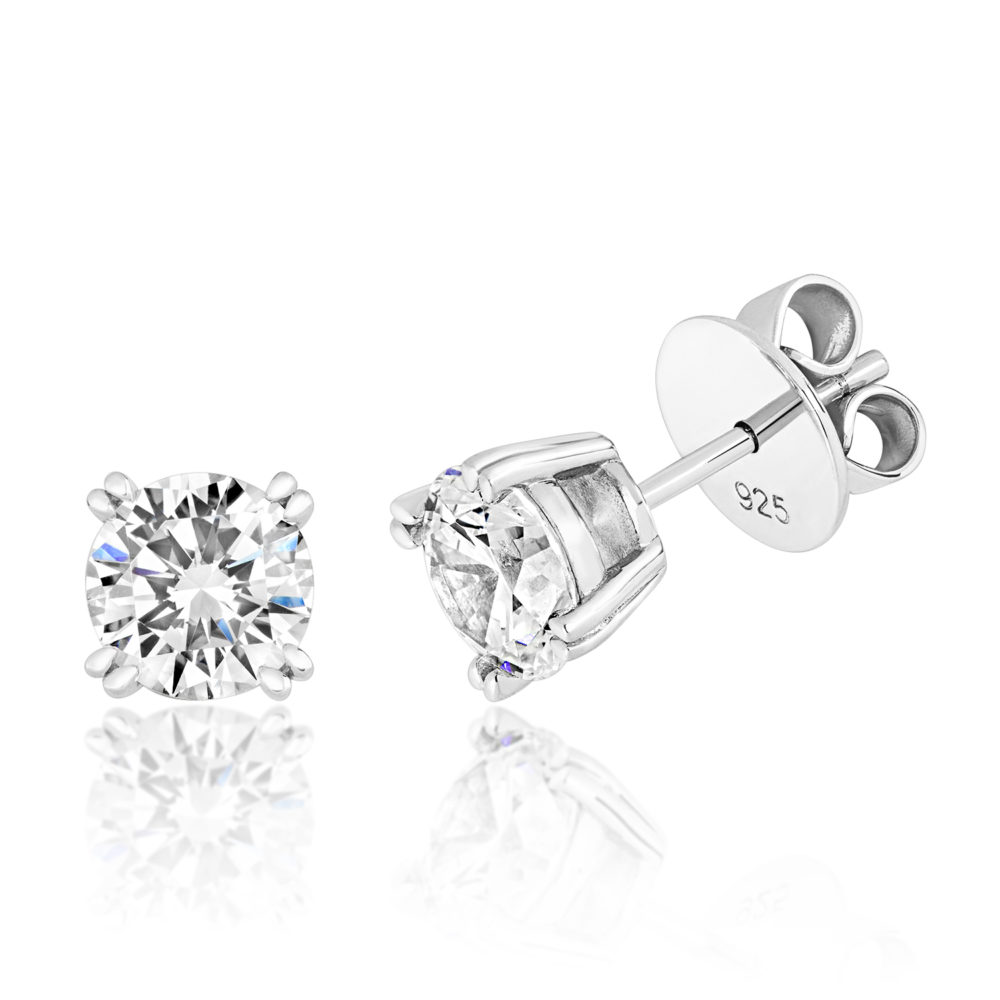 4 CLAW 7MM ROUND STUDS - Hansons Jewellers
